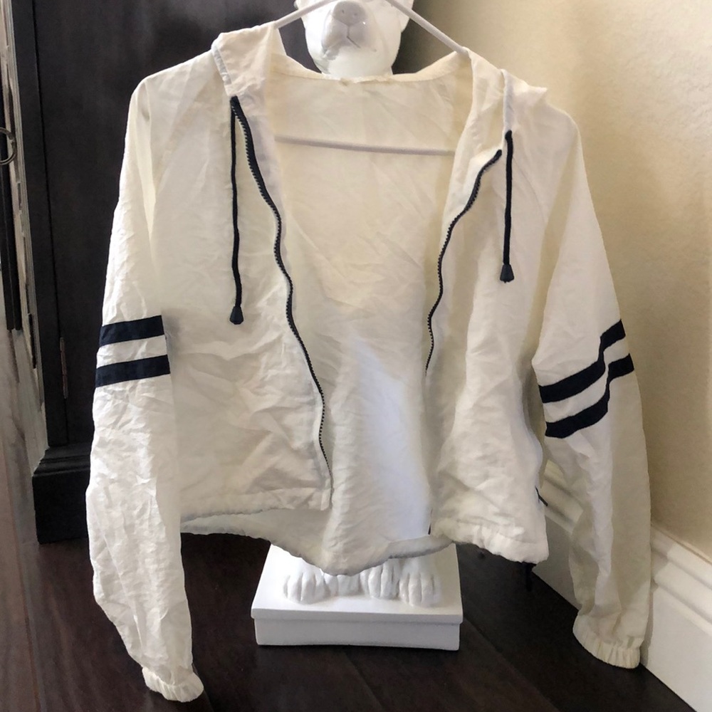 Brandy Melville White Windbreaker